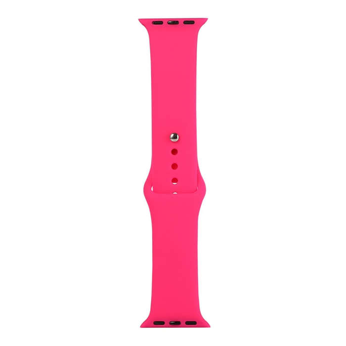 For Apple Watch Series 9&8&7 41mm / SE 3&SE 2&6&SE&5&4 40mm / 3&2&1 38mm Silicone Watch Band, Sho...