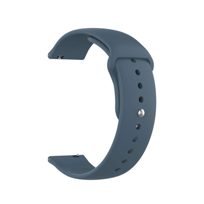18mm Universal Reverse Buckle Wave Silicone Watch Band, Size:S(Blue)
