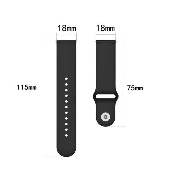 18mm Universal Reverse Buckle Wave Silicone Watch Band, Size:S(Blue)