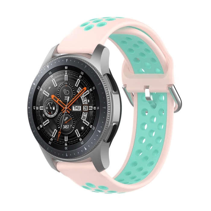 For Huawei Watch GT2 / Honor Magic Watch 2 46mm Universal Sports Two-tone Silicone Watch Band(Pin...
