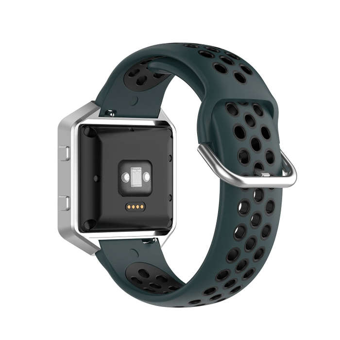 For Fitbit Versa 2 / Versa / Versa Lite / Blaze 23mm Sports Two Colors Silicone Replacement Strap...