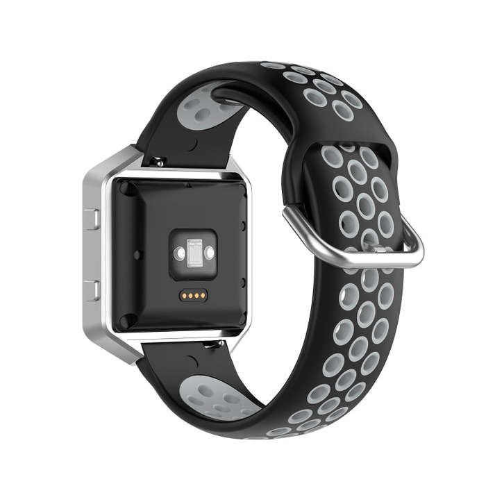 For Fitbit Versa 2 / Versa / Versa Lite / Blaze 23mm Sports Two Colors Silicone Replacement Strap...