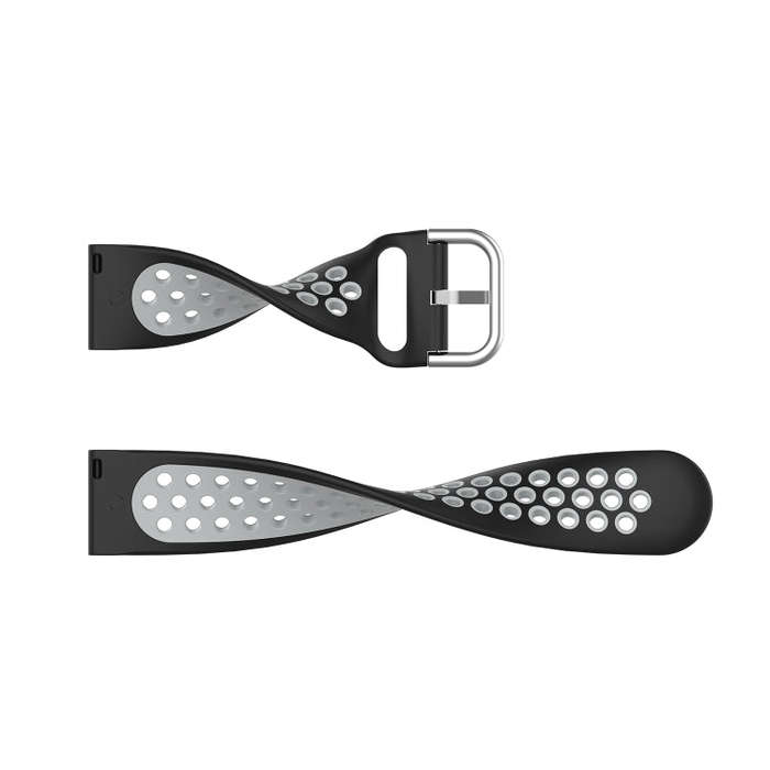 For Fitbit Versa 2 / Versa / Versa Lite / Blaze 23mm Sports Two Colors Silicone Replacement Strap...