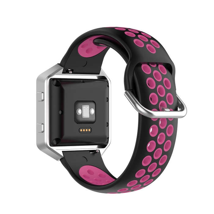 For Fitbit Versa 2 / Versa / Versa Lite / Blaze 23mm Sports Two Colors Silicone Replacement Strap...
