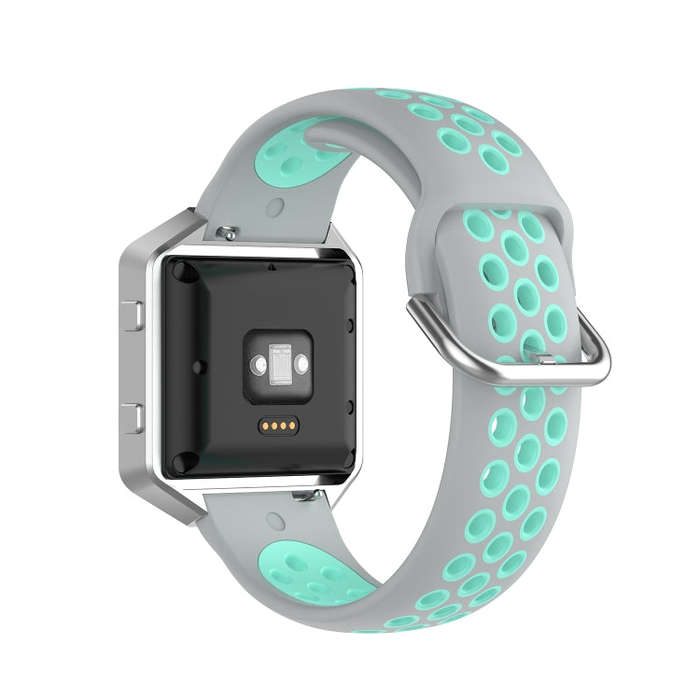 For Fitbit Versa 2 / Versa / Versa Lite / Blaze 23mm Sports Two Colors Silicone Replacement Strap...