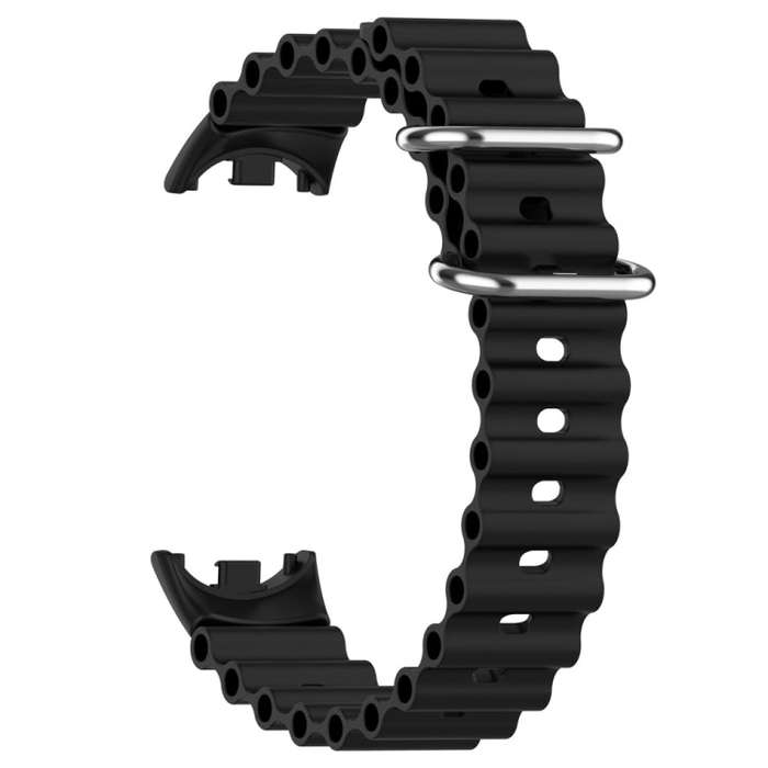 For Xiaomi Mi Band 8 Ocean Silicone Watch Band(Black)