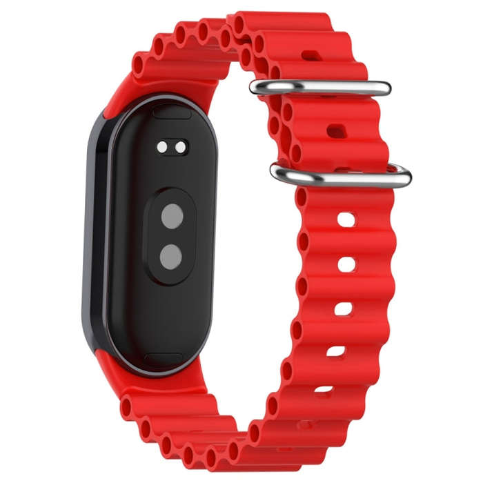 For Xiaomi Mi Band 8 Ocean Silicone Watch Band(Red)