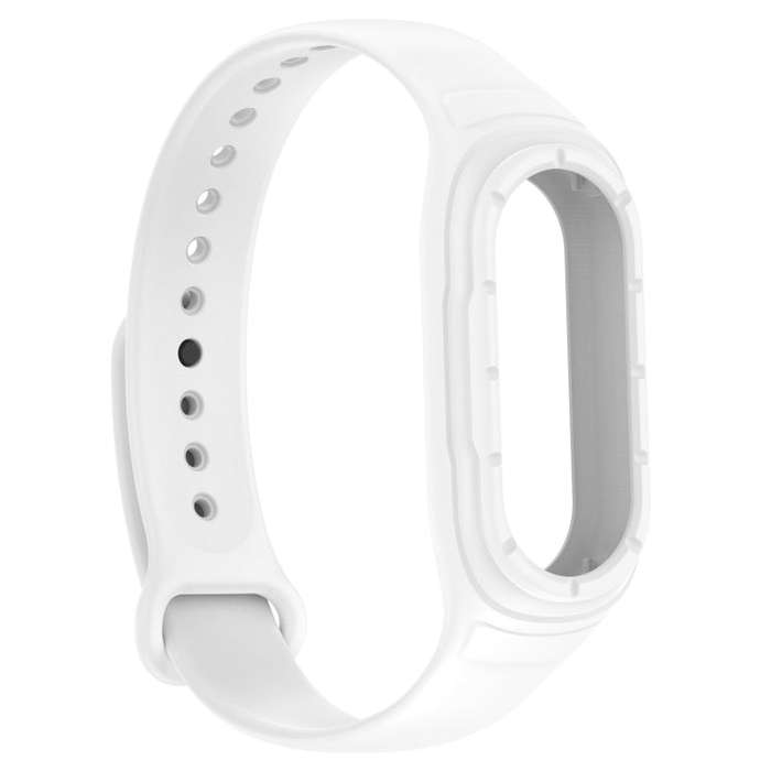 For Xiaomi Mi Band 8 Integrated Silicone Replacement Watch Band(White)