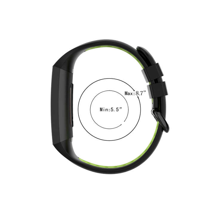 For Fitbit Charge 4 / Charge 3 / Charge 3 SE Watch Button Two Colors Silicone Replacement Strap W...