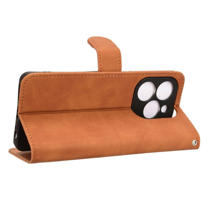 For Infinix Note 40X 5G Skin Feel Magnetic Flip Leather Phone Case(Brown)