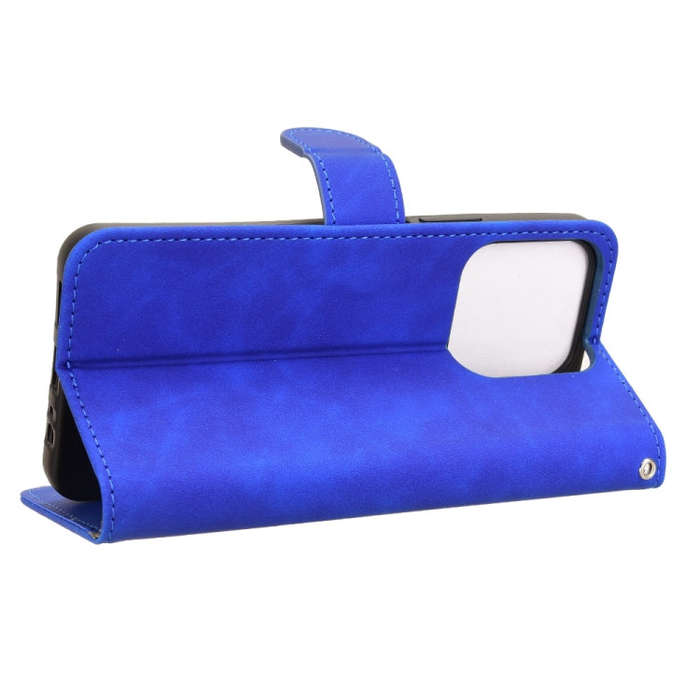 For Honor X6b Skin Feel Magnetic Flip Leather Phone Case(Blue)