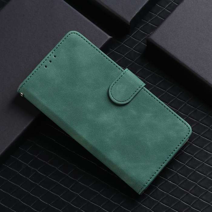 For Honor Power 5G Skin Feel Magnetic Flip Leather Phone Case(Green)