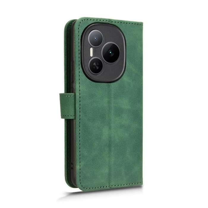 For Honor Power 5G Skin Feel Magnetic Flip Leather Phone Case(Green)