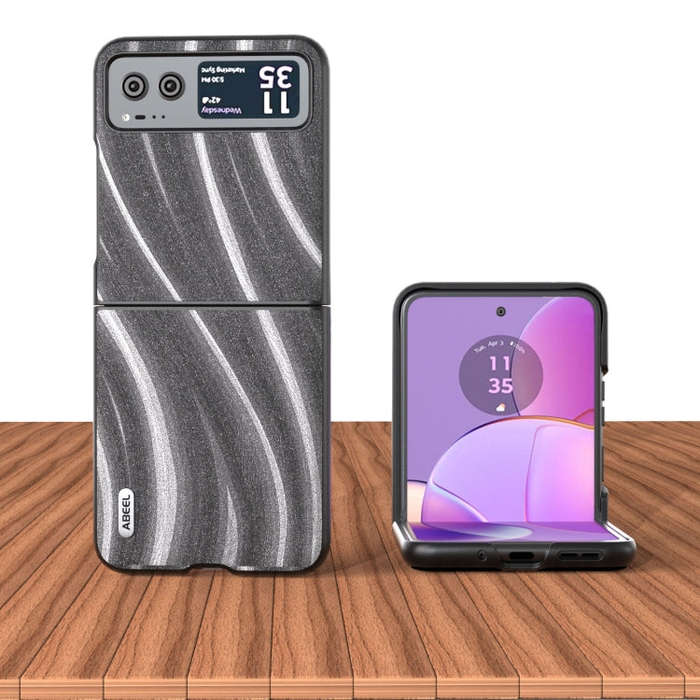 For Motorola Razr 40 ABEEL Galactic Pattern Protective Phone Case(Grey)