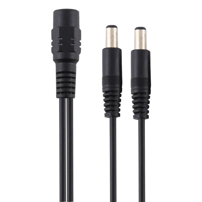 5.5 x 2.1mm 1 to 2 Female to Male Plug DC Power Splitter Adapter Power Cable, Cable Length: 30cm(...