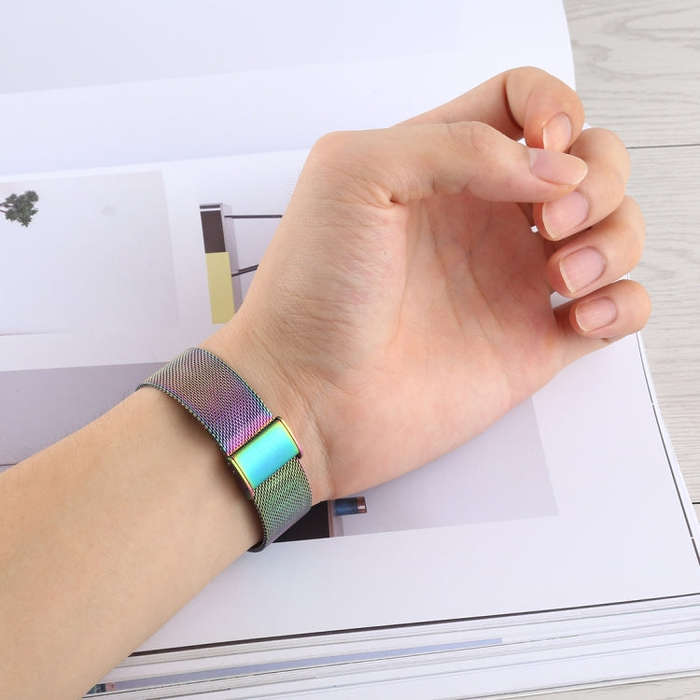 For Apple Watch Series 7 41mm / 6 & SE & 5 & 4 40mm / 3 & 2 & 1 38mm Milanese Stainless Steel Wat...