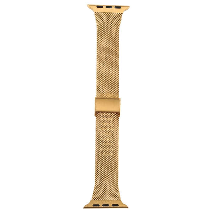 For Apple Watch Series 7 45mm / 6 & SE & 5 & 4 44mm / 3 & 2 & 1 42mm Milanese Stainless Steel Wat...