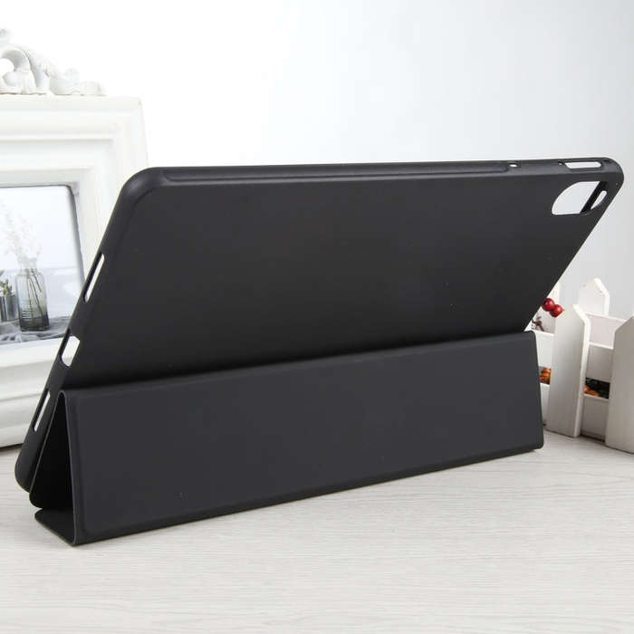 For Huawei MatePad 11 2023 GEBEI 3-folding Holder Shockproof Flip Leather Tablet Case(Black)