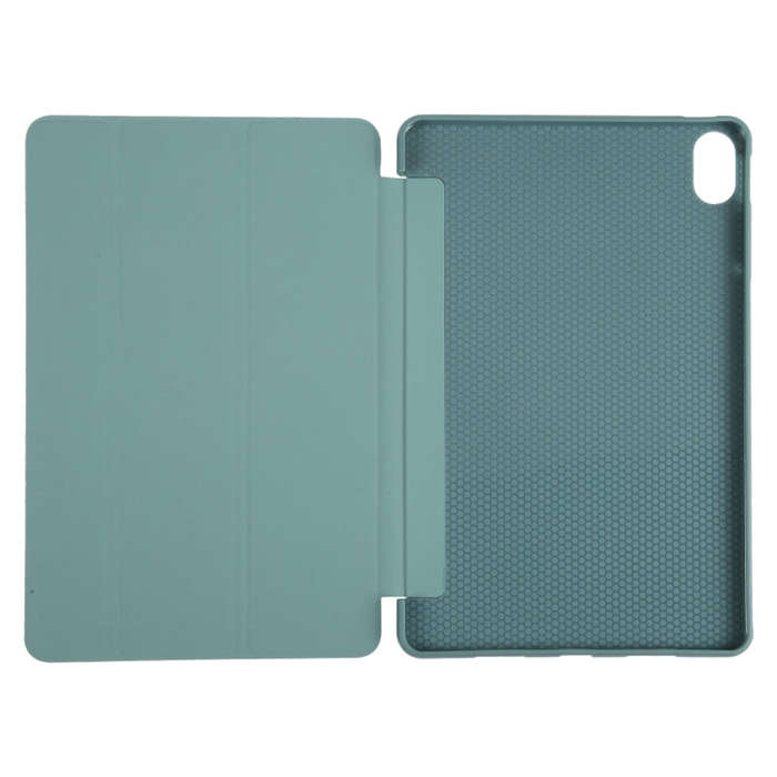 For Huawei MatePad 11 2023 GEBEI 3-folding Holder Shockproof Flip Leather Tablet Case(Dark Green)