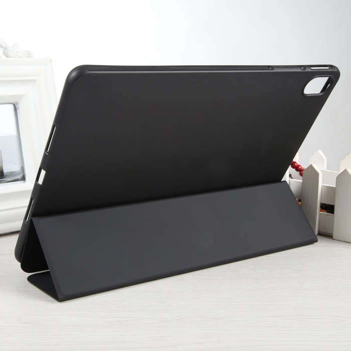 For Huawei MatePad Air 11.5 GEBEI 3-folding Holder Shockproof Flip Leather Tablet Case(Black)