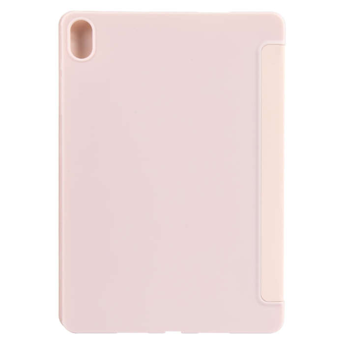 For Huawei MatePad Air 11.5 GEBEI 3-folding Holder Shockproof Flip Leather Tablet Case(Pink)