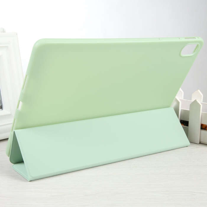 For Huawei MatePad SE 11 GEBEI 3-folding Holder Shockproof Flip Leather Tablet Case(Green)