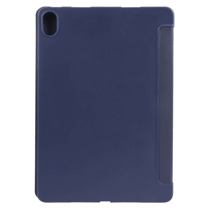 For Huawei MatePad SE 11 GEBEI 3-folding Holder Shockproof Flip Leather Tablet Case(Dark Blue)