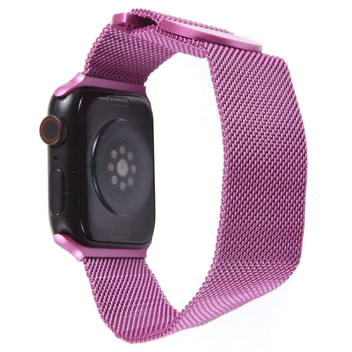 For Apple Watch SE 2023 40mm Milanese Metal Magnetic Watch Band(Purple)