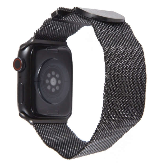 For Apple Watch Ultra 2 49mm Milanese Metal Magnetic Watch Band(Black)
