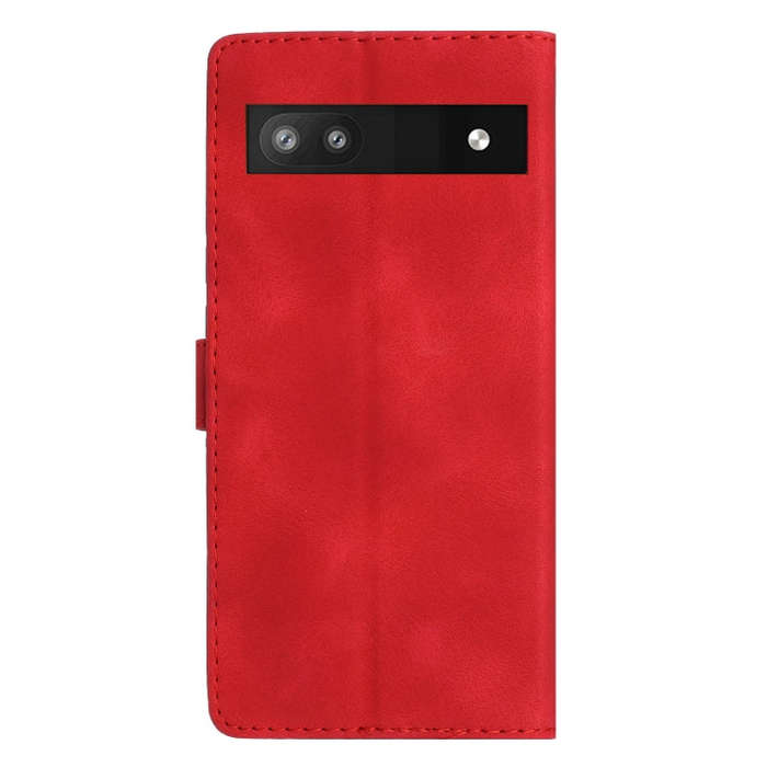 For Google Pixel 6a Flower Butterfly Embossing Pattern Leather Phone Case(Red)