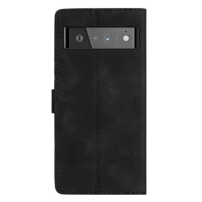 For Google Pixel 6 Pro Flower Butterfly Embossing Pattern Leather Phone Case(Black)