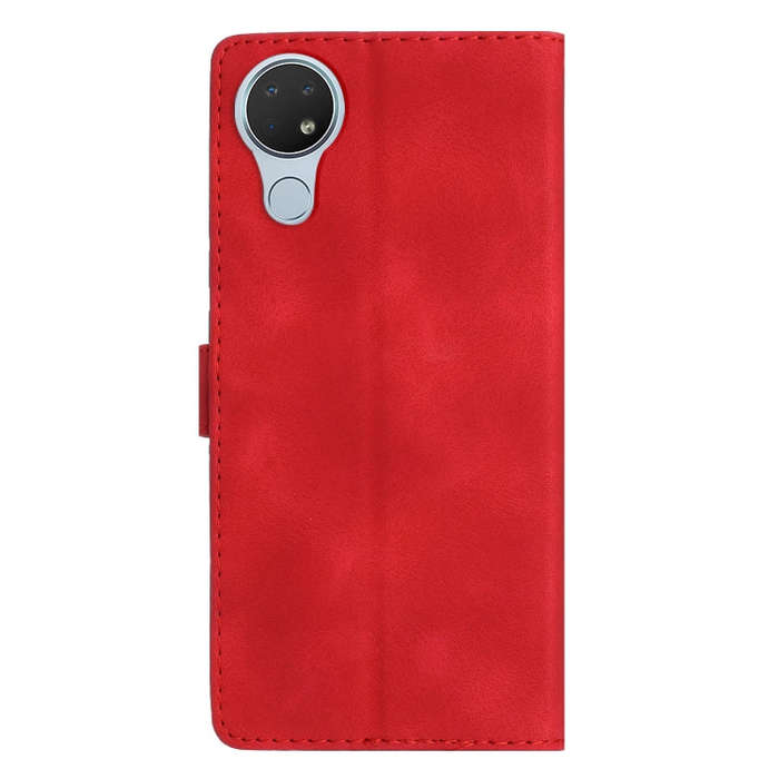 For Nokia 6.2 / 7.2 Flower Butterfly Embossing Pattern Leather Phone Case(Red)