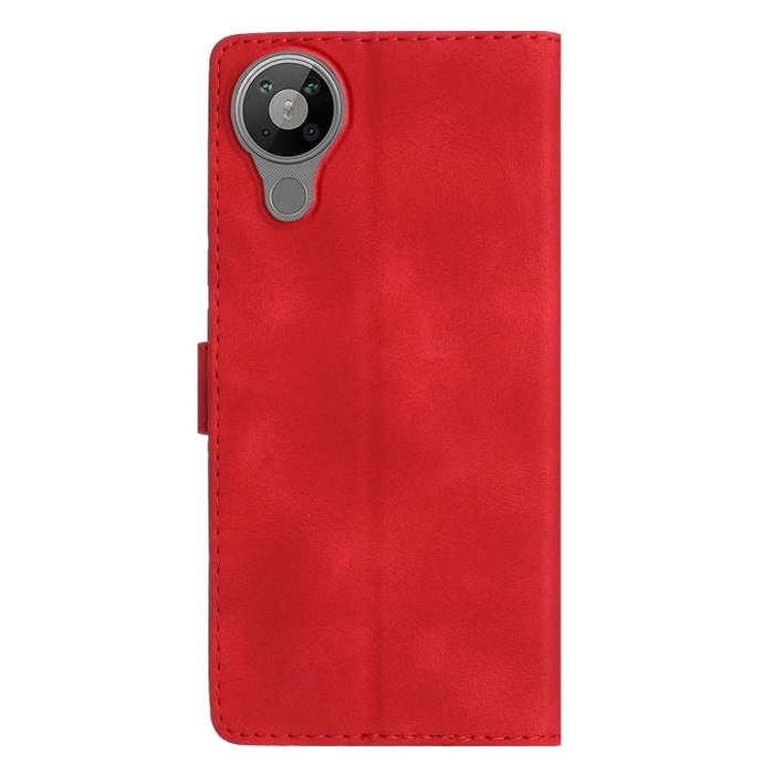 For Nokia 5.3 Flower Butterfly Embossing Pattern Leather Phone Case(Red)