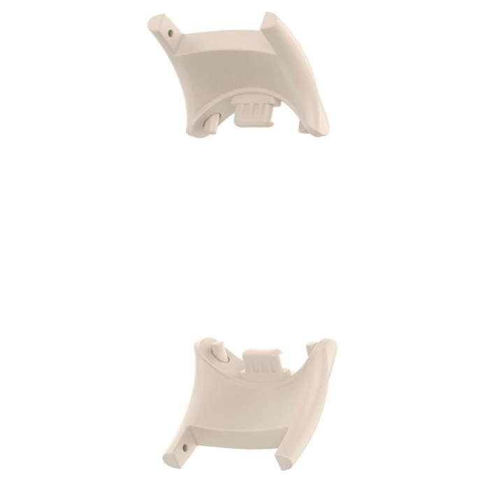 For Xiaomi Mi Band 8 1 Pair  PC Plastic Watch Band Connector(Ivory White)