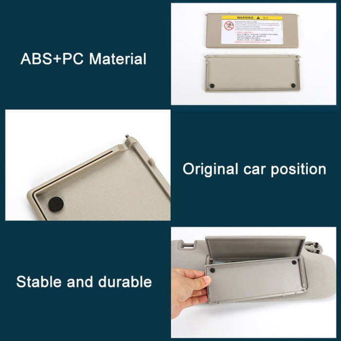 For Peugeot 308 2010-2022 Left-hand Drive Car Sun Visor Makeup Mirror Cover 98177070(Light Beige)