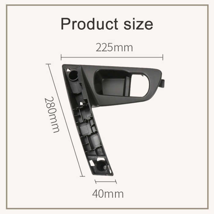 For Nissan Qashqai Left-Drive Car Door Inside Handle Base Bracket, Type:Base Right(Carbon Fiber)