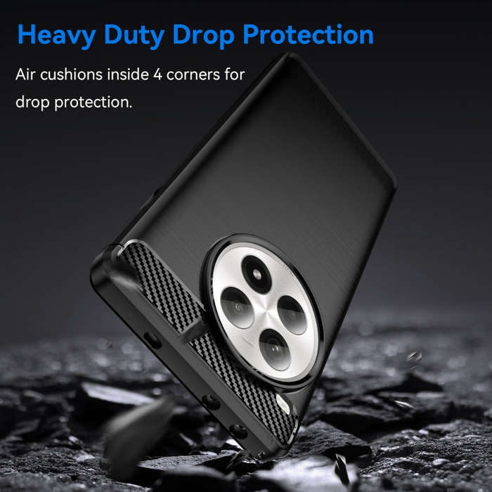 For OnePlus Ace 3 Pro Brushed Texture Carbon Fiber TPU Phone Case(Black)