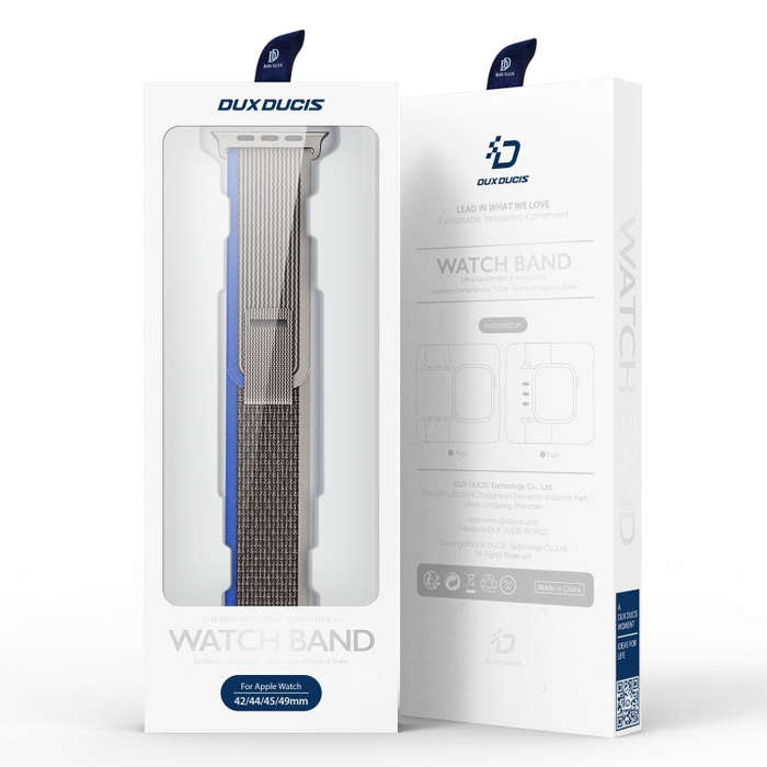 For Apple Watch SE 2023 44mm DUX DUCIS YJ Series Nylon Watch Band(Blue)