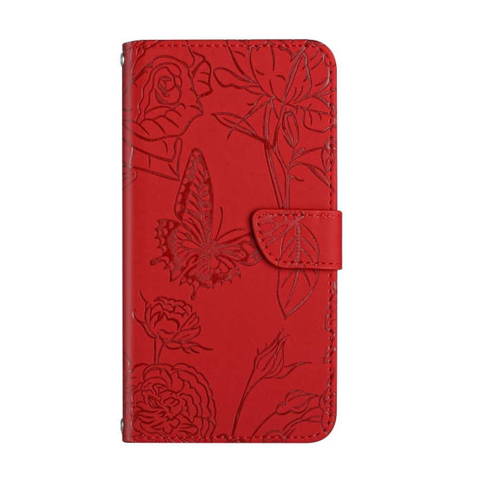 For OnePlus Nord 4 5G Skin Feel Butterfly Peony Embossed Leather Phone Case(Red)