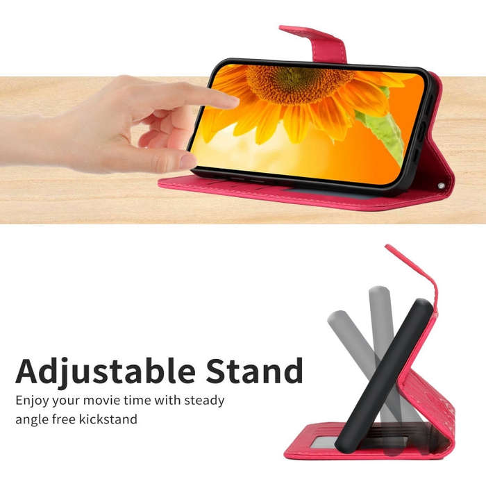 For OnePlus Nord 4 5G Skin Feel Sun Flower Embossed Leather Phone Case with Lanyard(Rose Red)