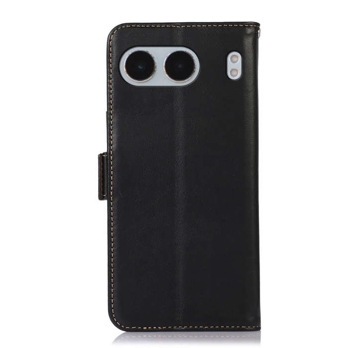 For OnePlus Nord 4 Magnetic Crazy Horse Texture Genuine Leather RFID Phone Case(Black)