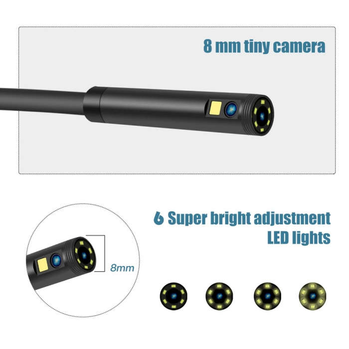 P40 5.5mm 1080P IP68 Waterproof 4.3 inch Highlight Screen Dual Camera Digital Endoscope, Length:5...