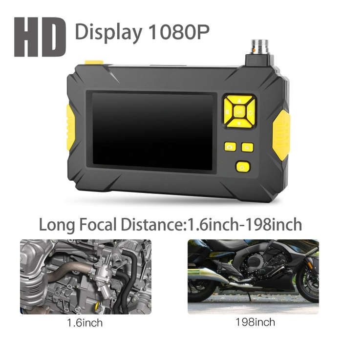 P30 3.9mm 1080P IP68 Waterproof 4.3 inch Screen Single Camera Digital Endoscope, Length:5m Hard C...