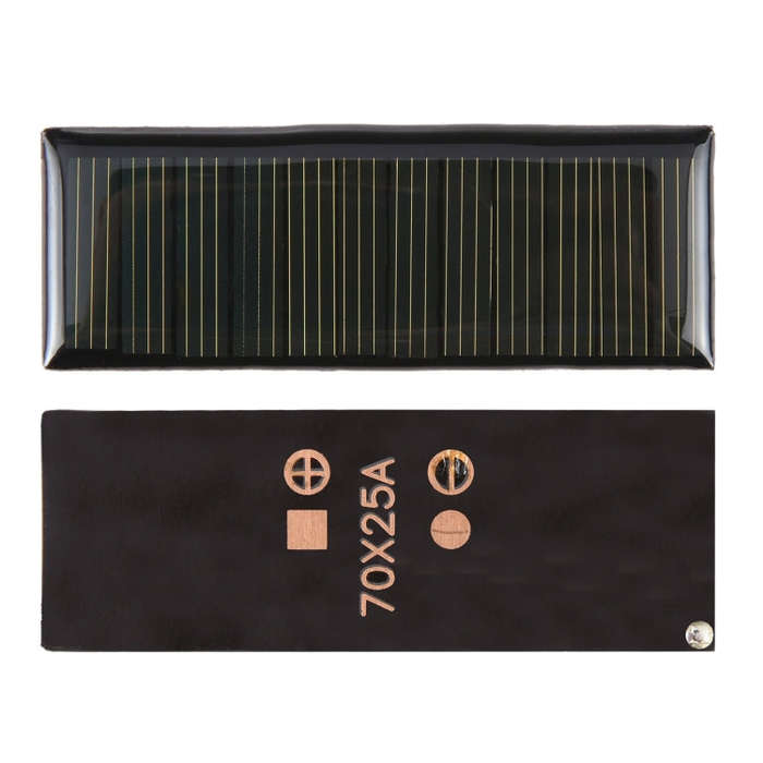 6V 0.2W 60mAh 70 x 25mm DIY Sun Power Battery Solar Panel Module Cell