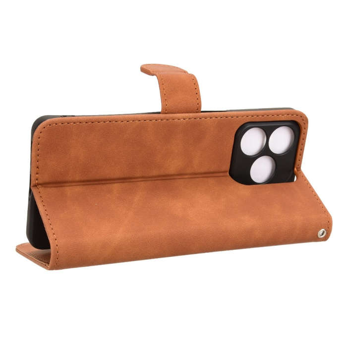 For Ulefone Note 18 Ultra Skin Feel Magnetic Flip Leather Phone Case(Brown)