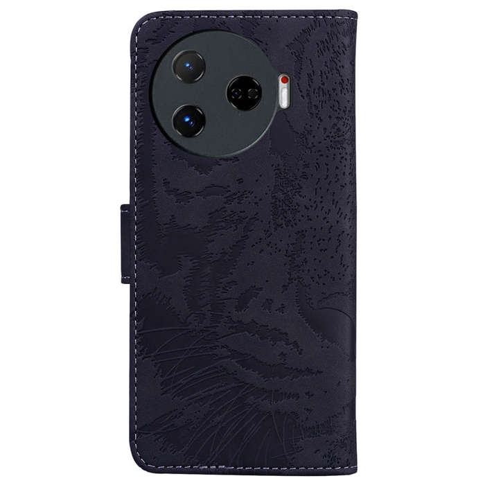 For Tecno Camon 30 Pro Tiger Embossing Pattern Flip Leather Phone Case(Black)