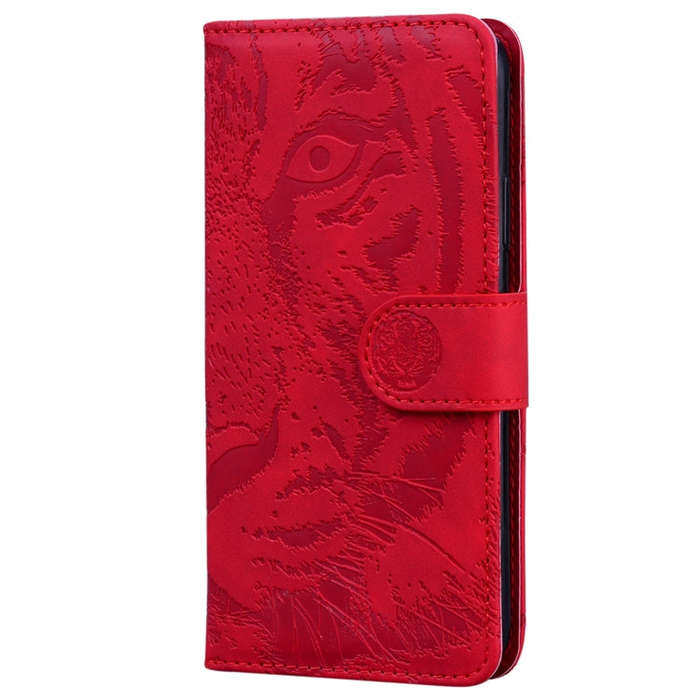 For Tecno Camon 30 Pro Tiger Embossing Pattern Flip Leather Phone Case(Red)