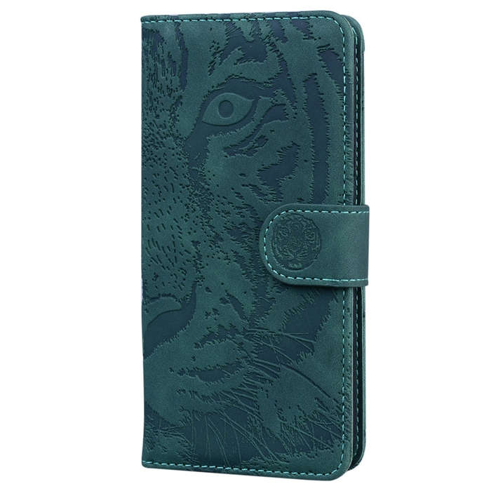 For Tecno Camon 30 Pro Tiger Embossing Pattern Flip Leather Phone Case(Green)