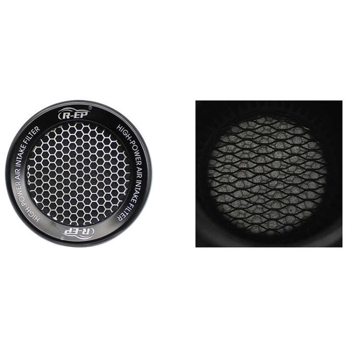 XH-UN077-079 Car High Flow Cold Cone Engine Air Intake Filter, Size:63mm(Black)