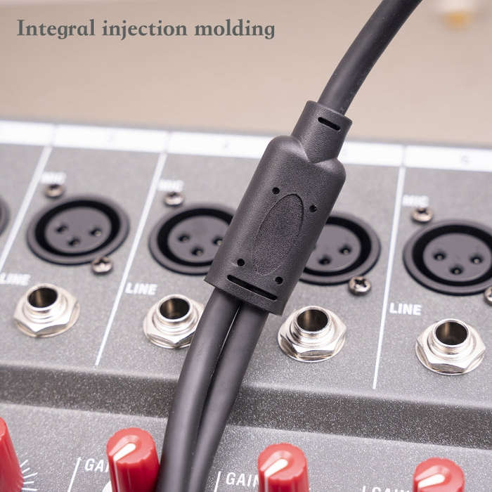 2055YMMF-05 XLR 3pin Female to Dual Male Audio Cable, Length: 50cm(Black+Blue)